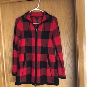 Cardigan sweater, Adrienne Vittadini, full double zippered, womens size S